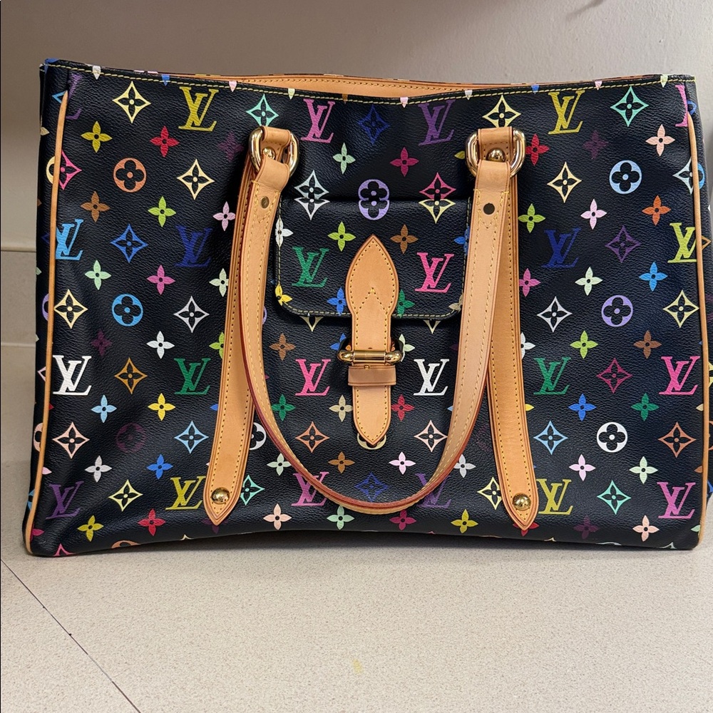 Louis Vuitton Black Multicolor Tote